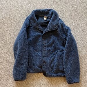 L.L. Bean Women's Blue Sherpa Fleece Jacket